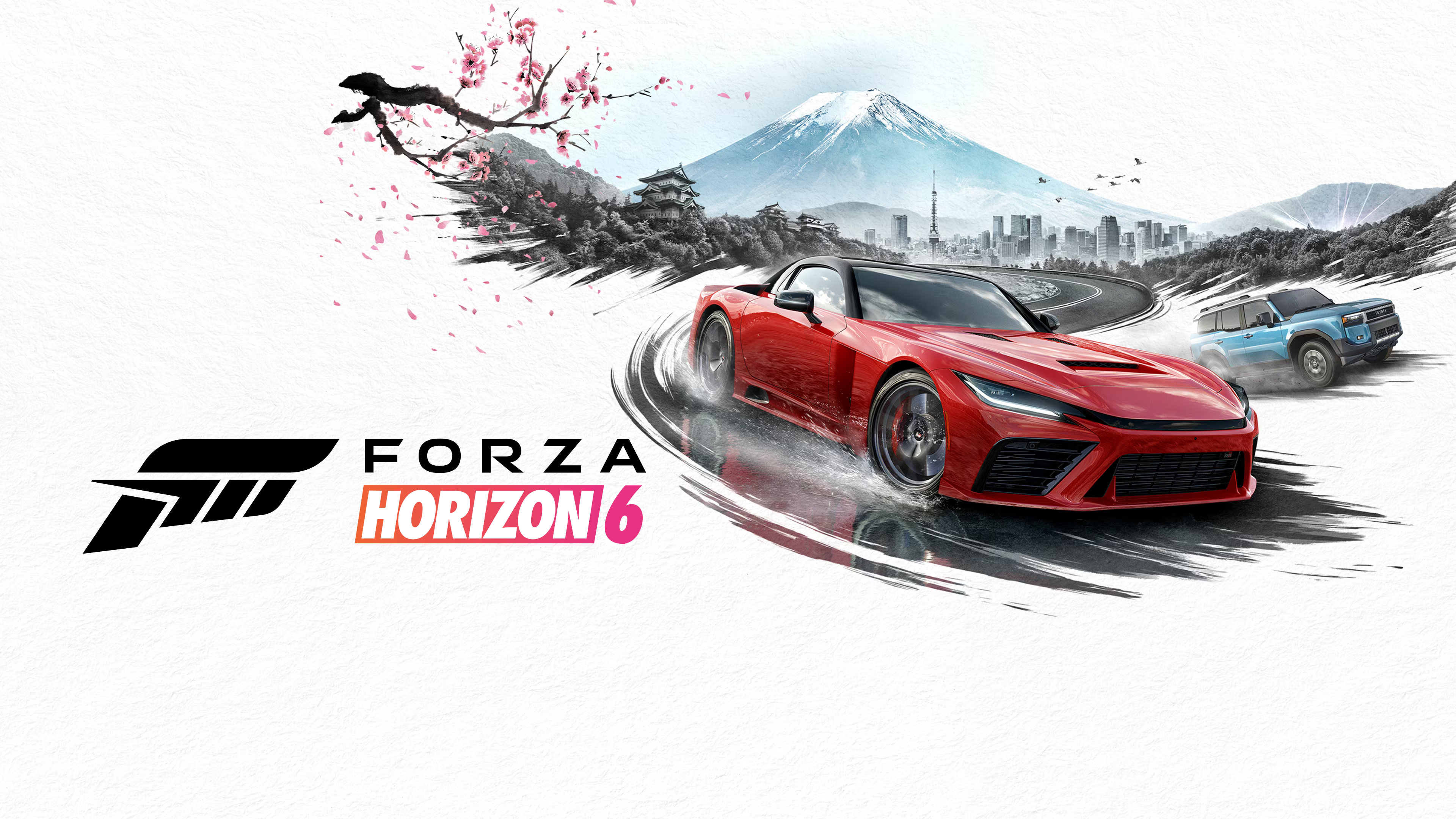 Forza Horizon 6 cars racing through Japan at night